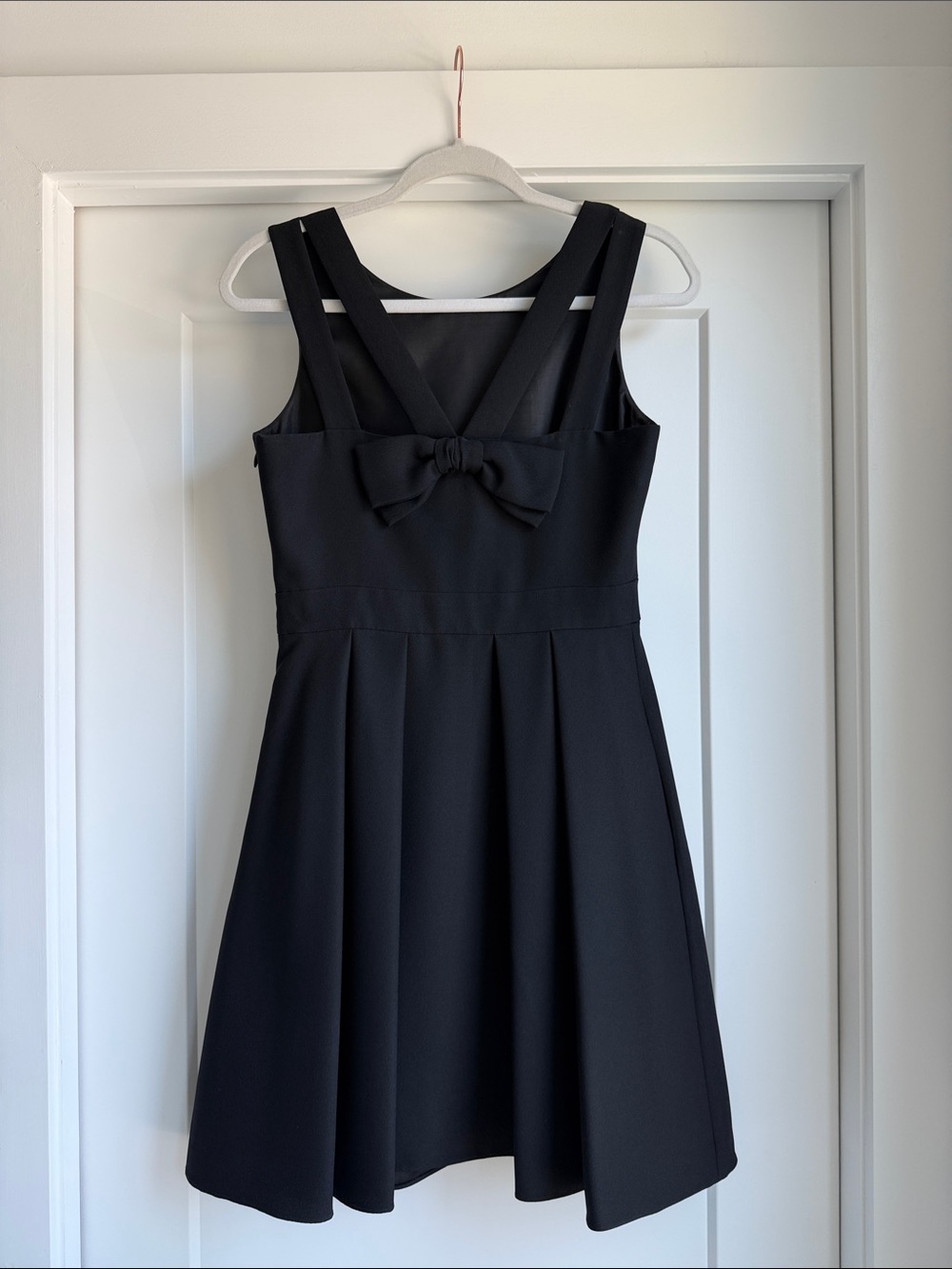 kate spade Black Sleeveless Bow-Accent Mini Dress